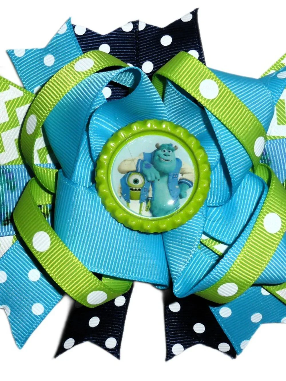 Monster's Inc Sulley Boo Mike Girls 5-Inch Hair Bow Clip